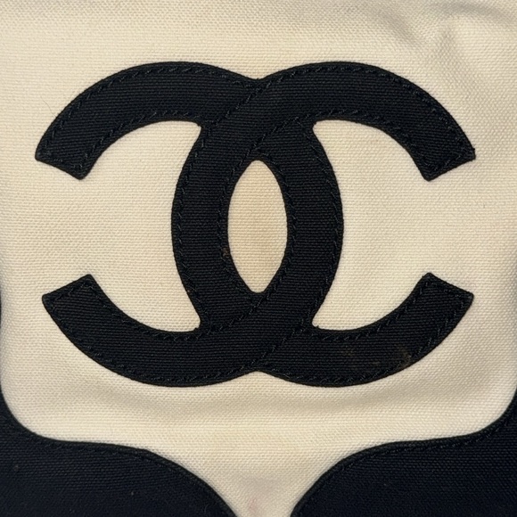 Authentic CHANEL Marshmallow Bag Coco Mark Tote Handbag - Picture 3 of 17